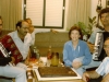 Members of Israeli delegation in the hotel Kosmos in Moscow, September 1985. Shmuel Shatsky, Itskhak Dior co,?, Dita Gurevicn co, Avital Simon, Moshe Melamed.
