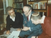 Yuli Kosharovsky co, Rabbi Haskel Lookstein, Yuli Edelstein. Presentation of ketuba for Inna and Yuli's wedding,  Moscow, September, 1975