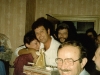 Farewell party for Israeli delegation at Mikhael Kholmiansky's apt.  Moscow, September 10, 1985. From the left: Tania Edelstein, Irina Shchegoleva, Avital Simon , Mark Zolotarevsky, Itskhak Dior co, Dubrovsky , Aron Gurevich, Yulian Khasin