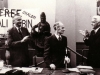 Vitali Rubin at Columbia University, September 9, 1976. From the left: the President of Columbia University Prof. McGill, Vitali Rubin co, Rector of Columbia University  Prof. De Bary, New York, co Inna Rubin