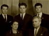 Kosharovsky family. Seated Sima Galinsky and Mikhail  Kosharovsky. Standing Yui Kosharovsky co, Daniel Kosharovsky, Leonid Kosharovsky, Sverdlovsk, 1959