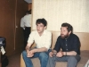 Refuseniks in Vilna including Gershon Belitsky on the right, left Hebrew teacher Boris Schein, May, 1989. co Enid Wurtman