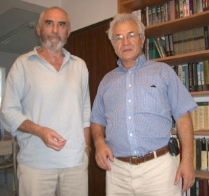 Борис Кочубиевский и Юлий Кошаровский, Иерусалим, 2005 Boris Kochubievsky with Yuli Kosharovsky co at Koch ap 15.09.05